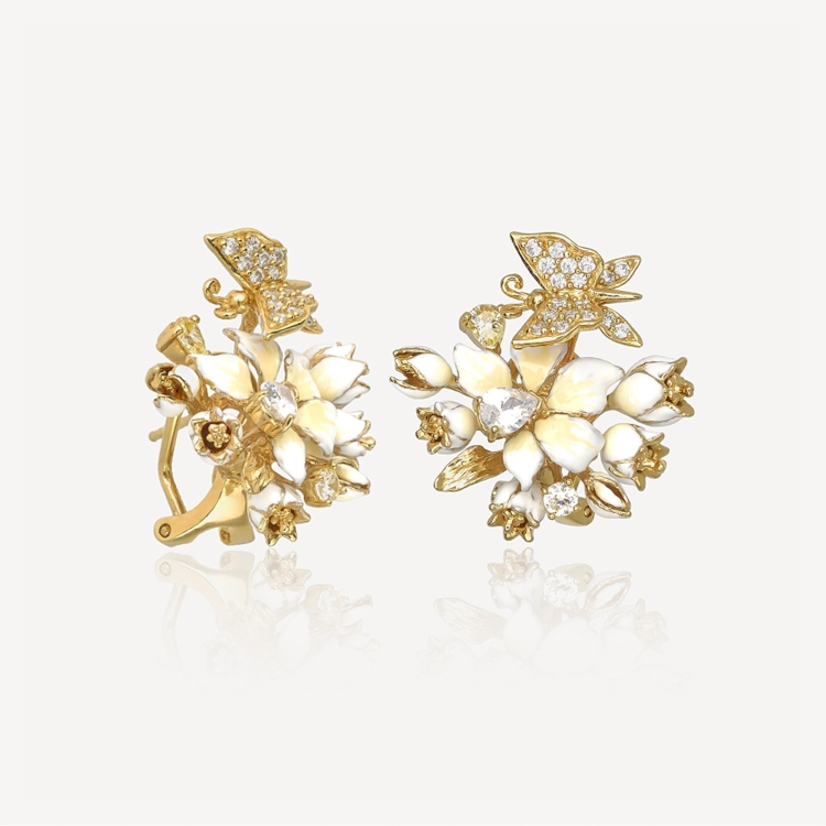 Earrings with lilies-of-the-valley